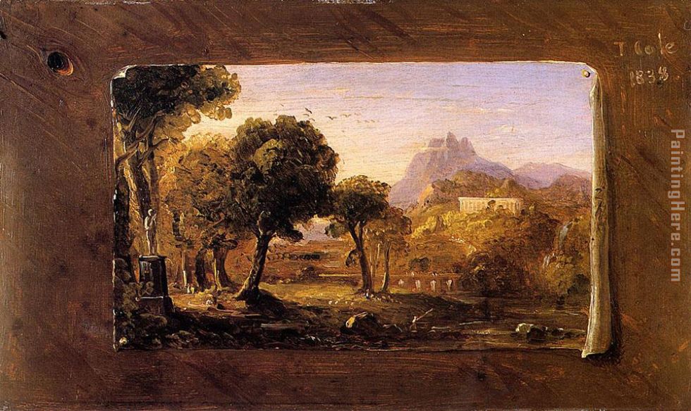 Study for Dream of Arcadia painting - Thomas Cole Study for Dream of Arcadia art painting